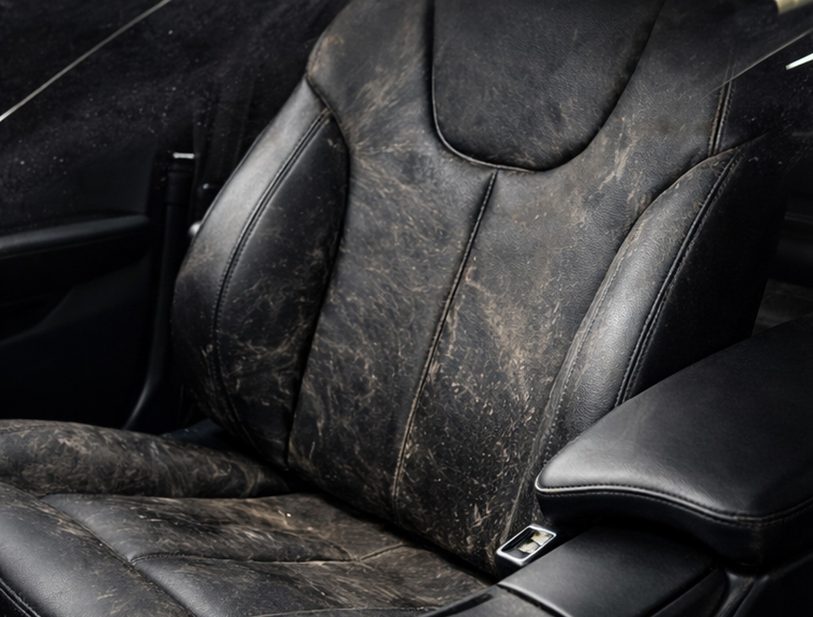 Vorher: Verschmutzter Innenraum